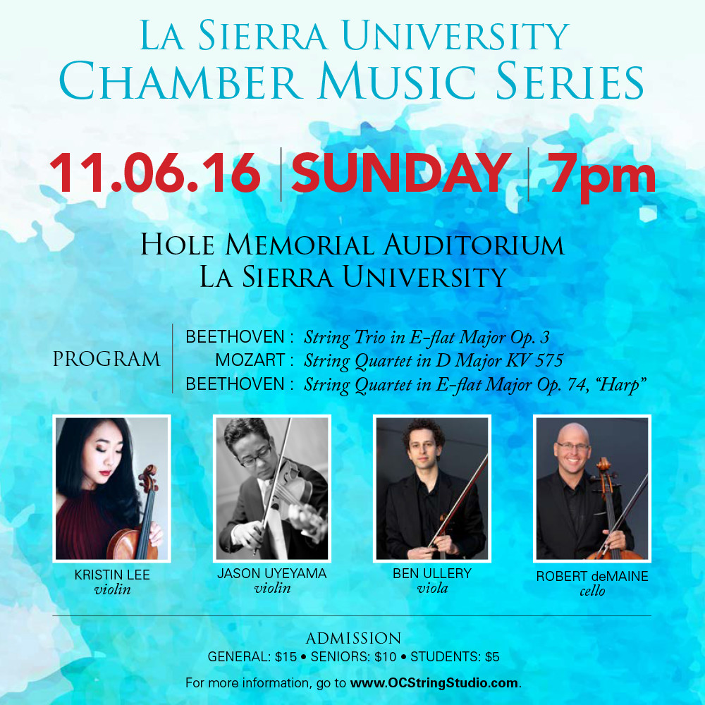 La Sierra Chamber Music Series on November 9, 2016